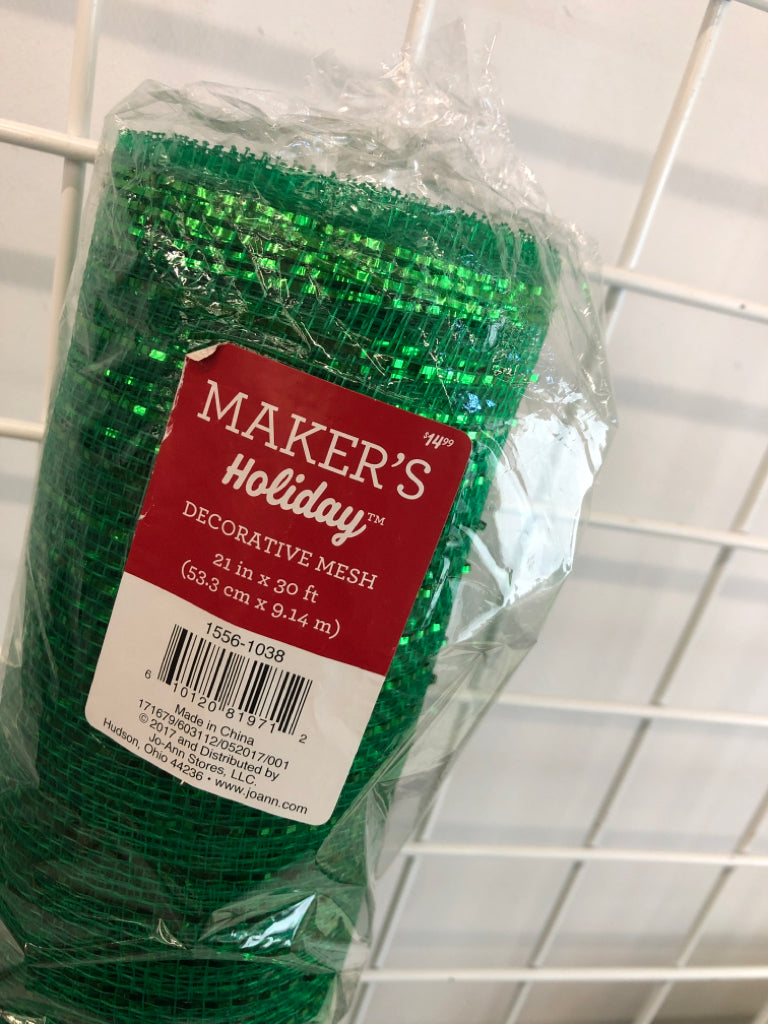NIP GREEN MESH DECOR.