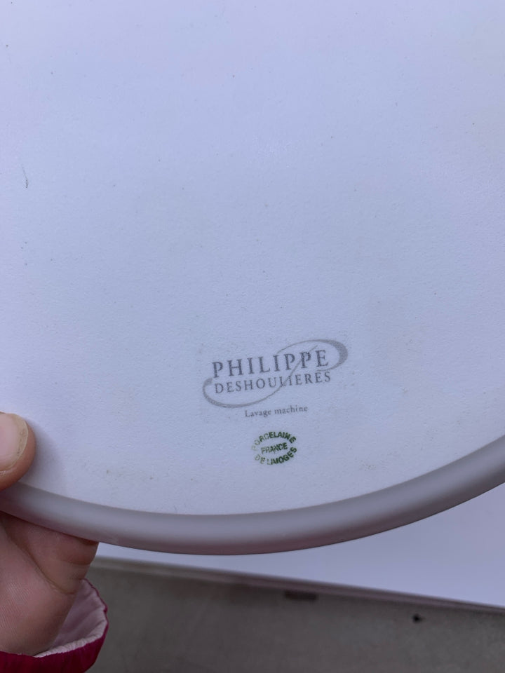 PORCELAIN CIRCLE CHEESE/WINE PLATTER PHILIPPE DESHOULIERES.
