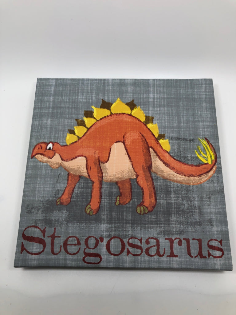 STEGOSAURUS CANVAS WALL ART.