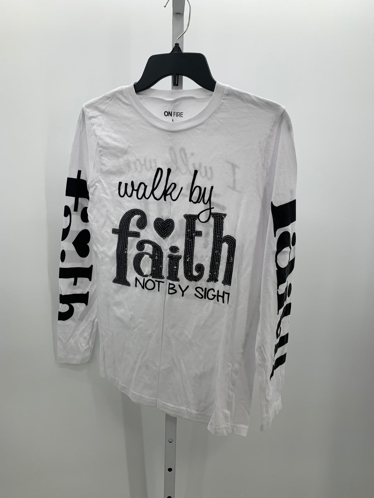 On Fire Size Large Juniors Long Sleeve Shirt