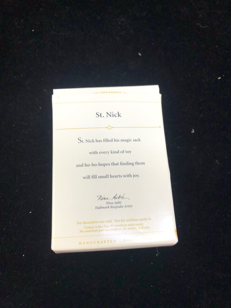 ST NICK ORNAMENT- HALLMARK