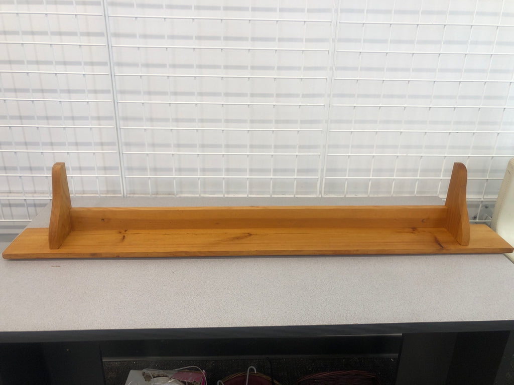 LONG WOODEN WALL SHELF.