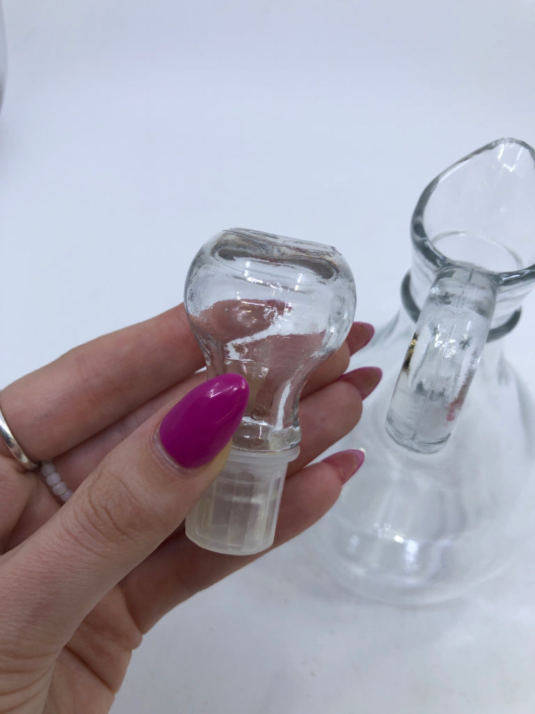 GLASS OIL EMPTY BOTTLE.