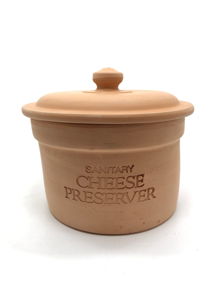 TERRA COTTA CHEESE PRESERVER.