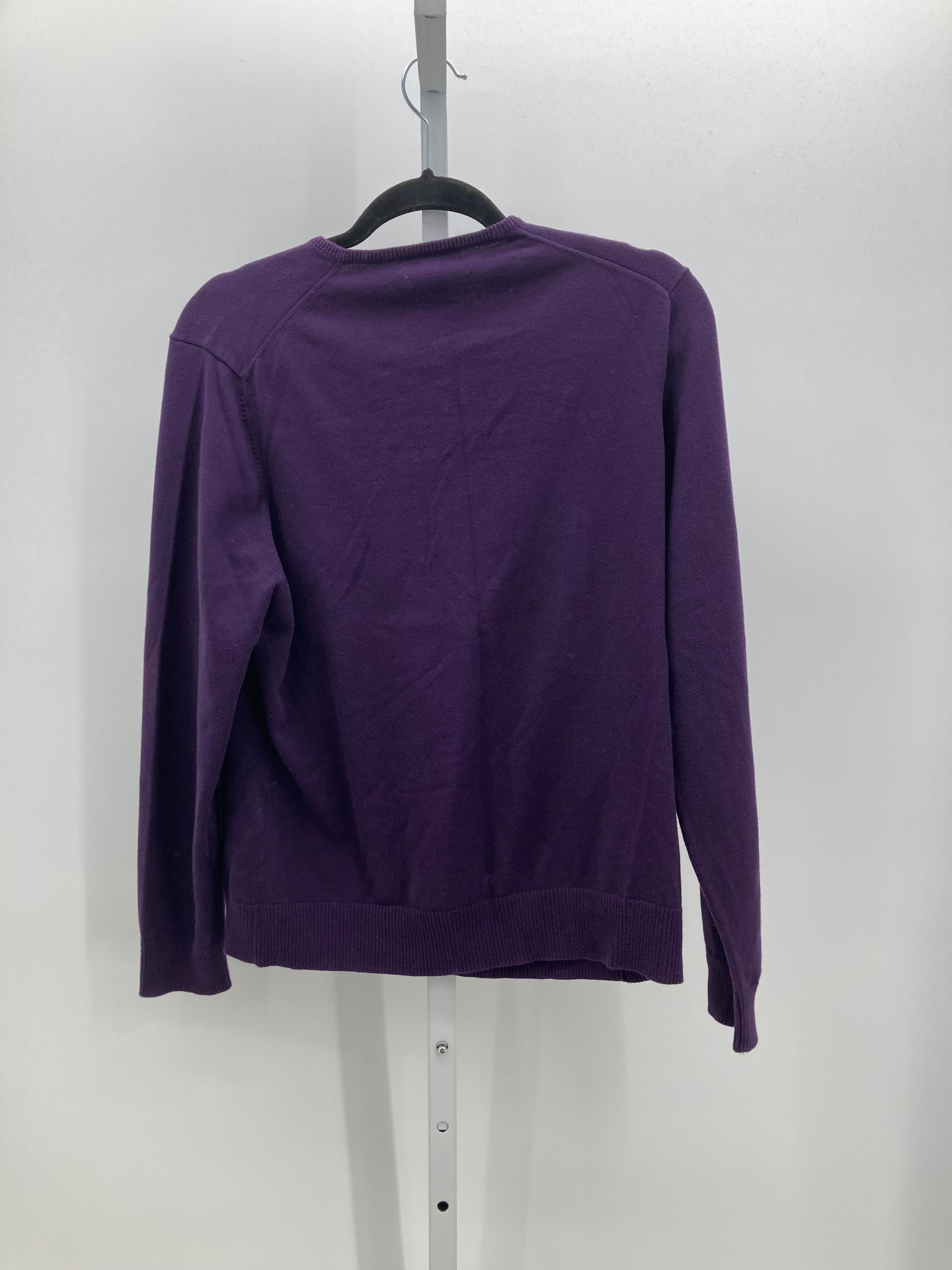 Lands End Size Large Misses Long Slv Sweater