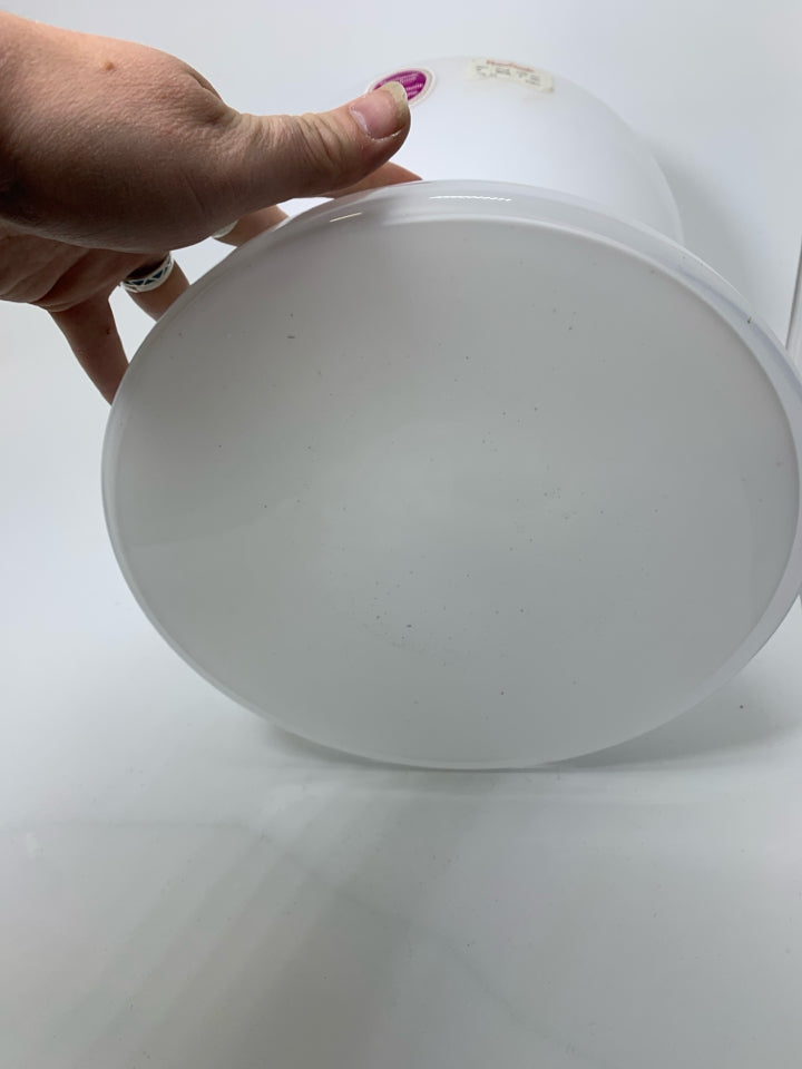 LARGE FROSTED GLASS VASE.