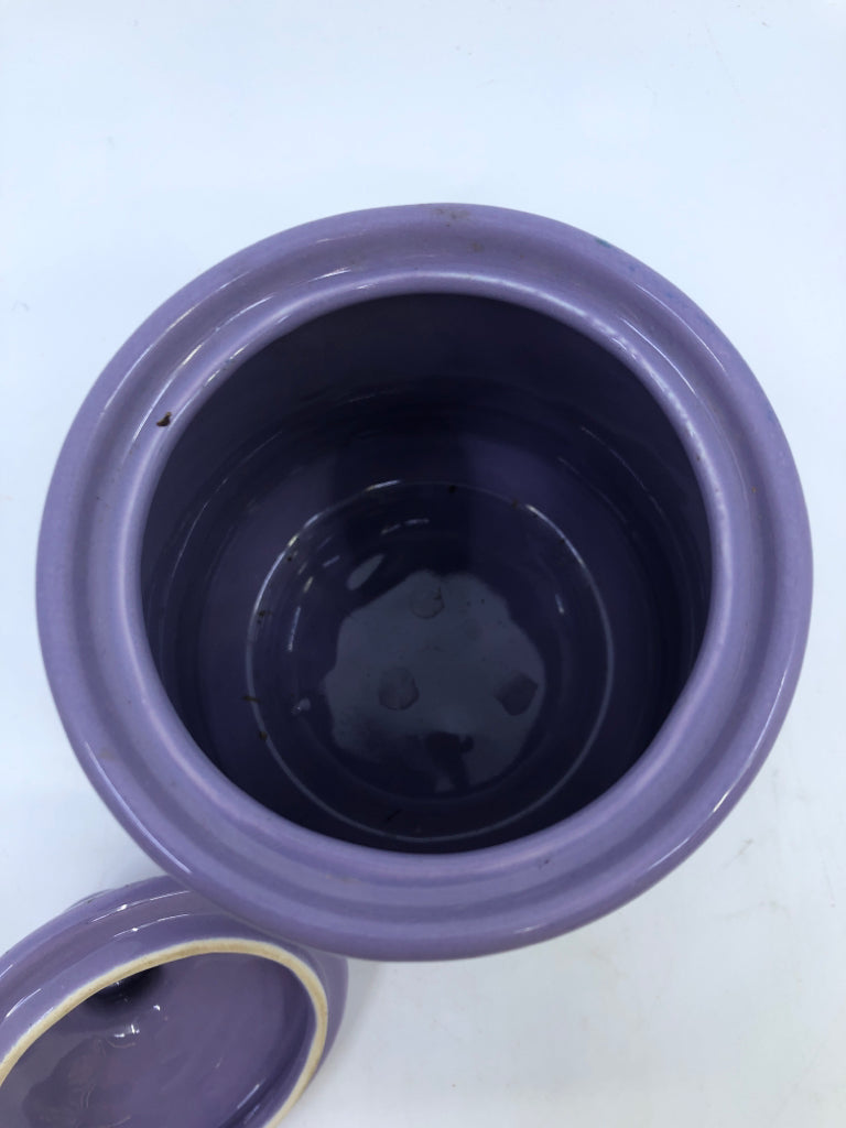 SMALL VTG PURPLE CANISTER.