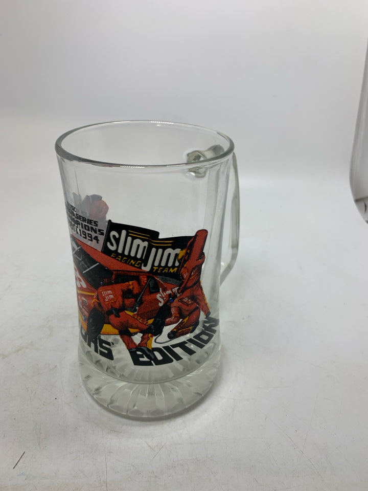 VTG HEAVY SLIM JIM RACING TEAM BUSCH LARGE BEER MUG.