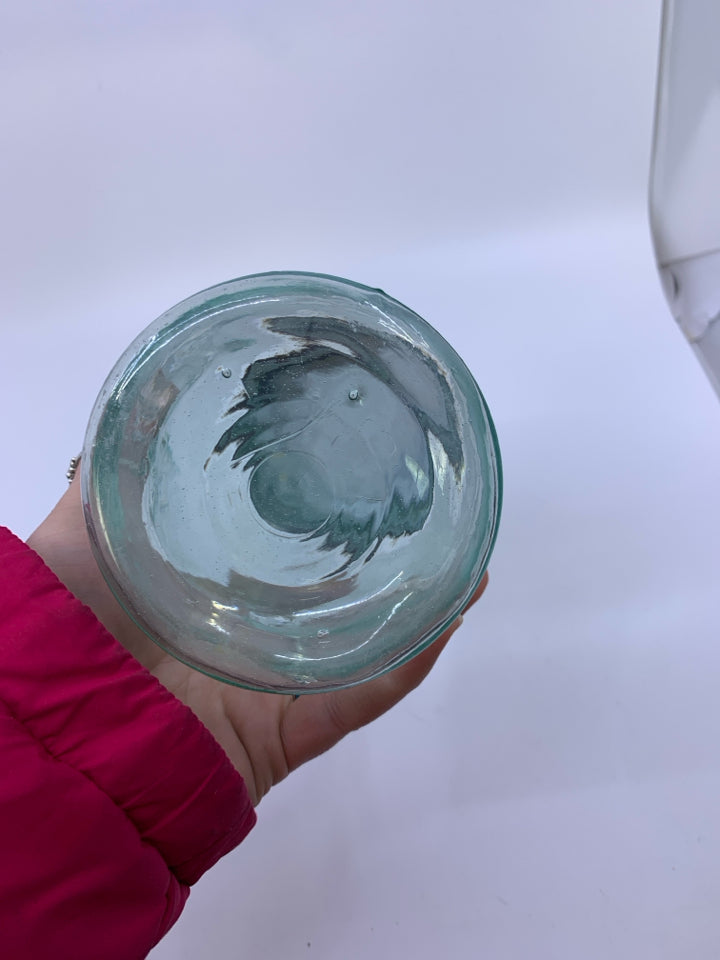 VTG ROOT MASON BLUE TINT JAR.