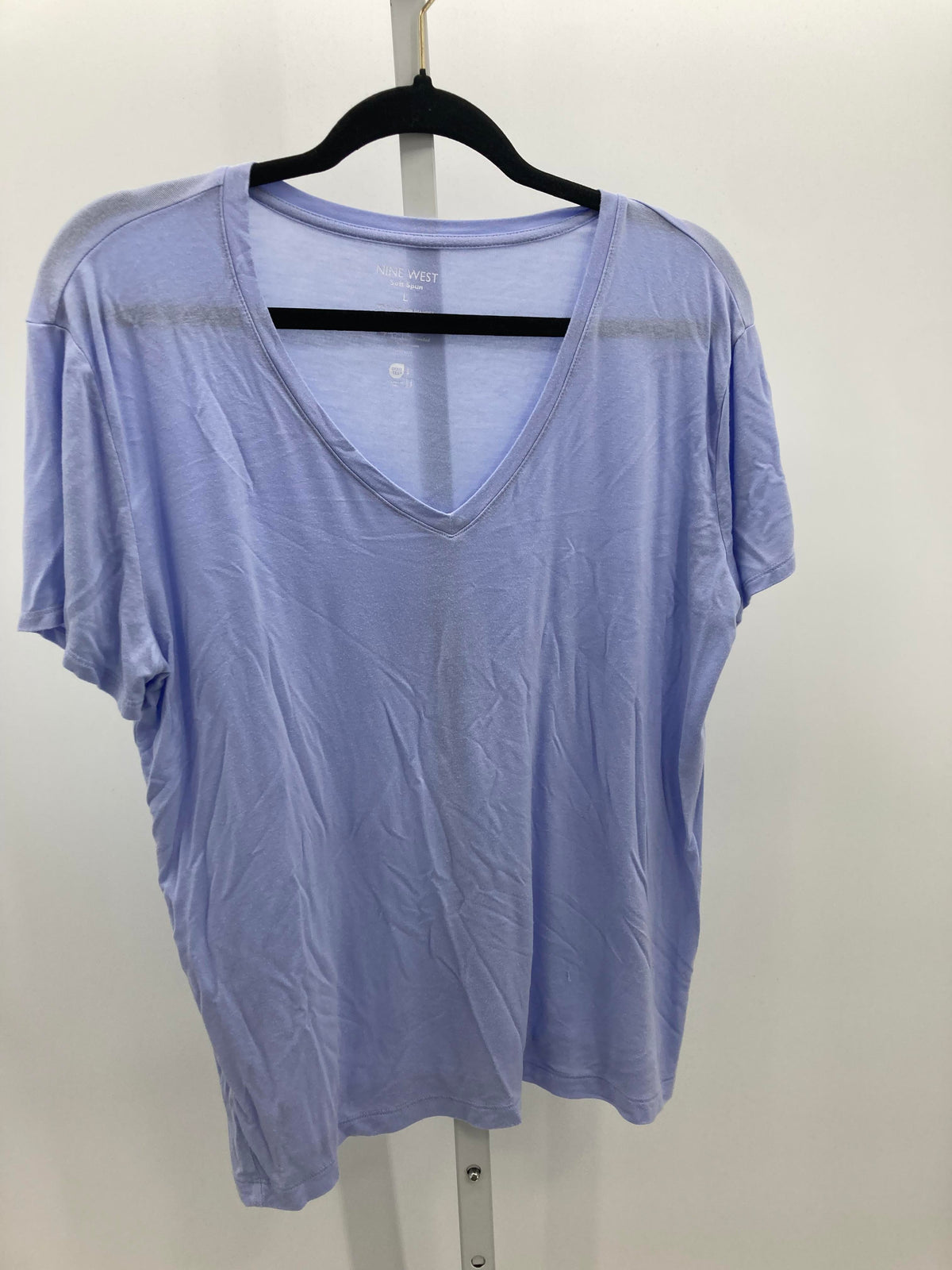 Nine West Size Large Misses Short Sleeve Shirt