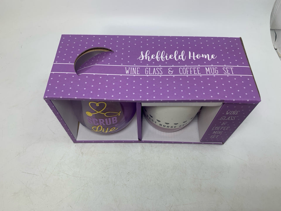 NIB NURSE THEMED WINE GLASS/COFFEE MUG.