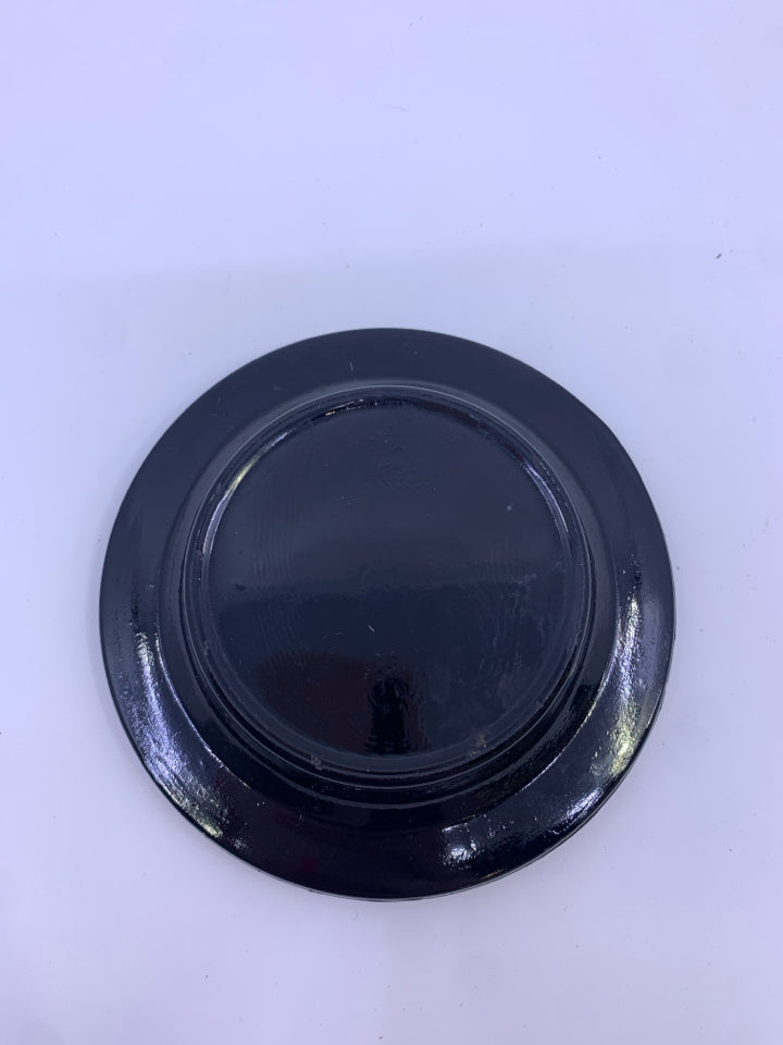 VTG DESERT INN GLASS BLACK ASHTRAY.