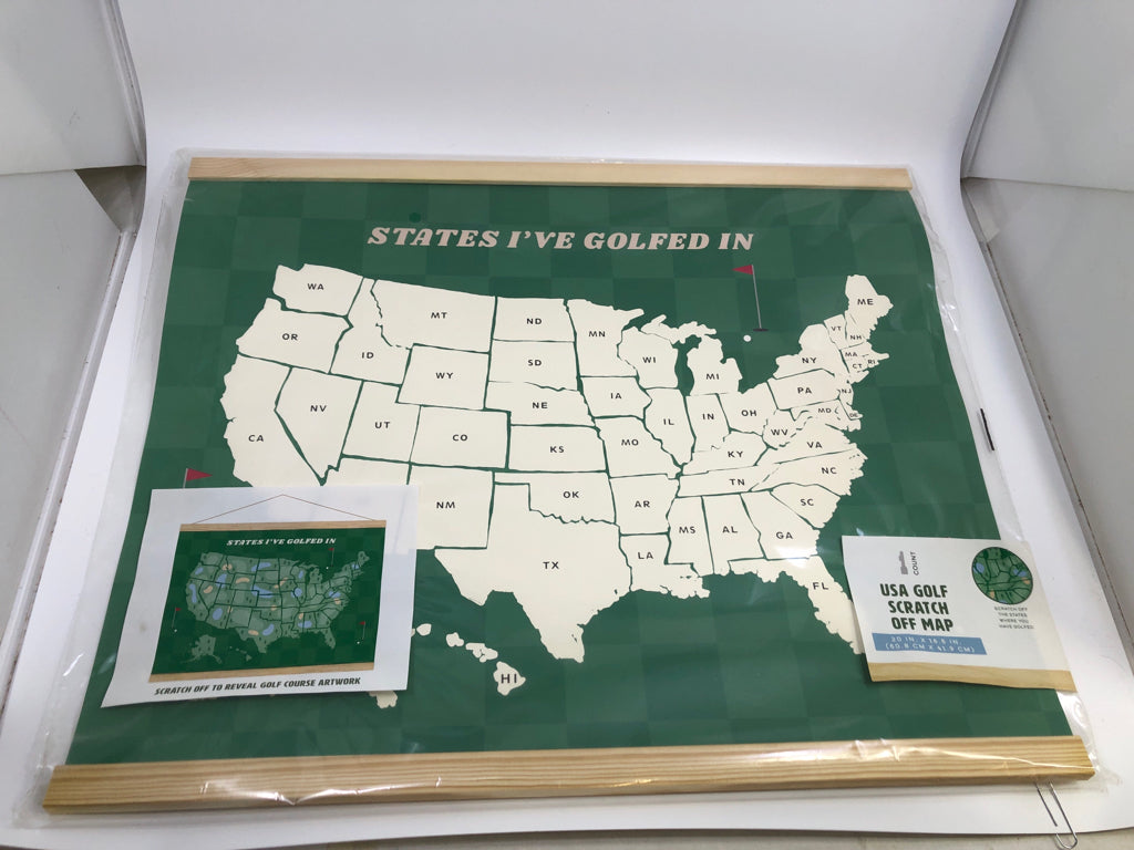 NIP USA GOLF SCRATCH OFF MAP.