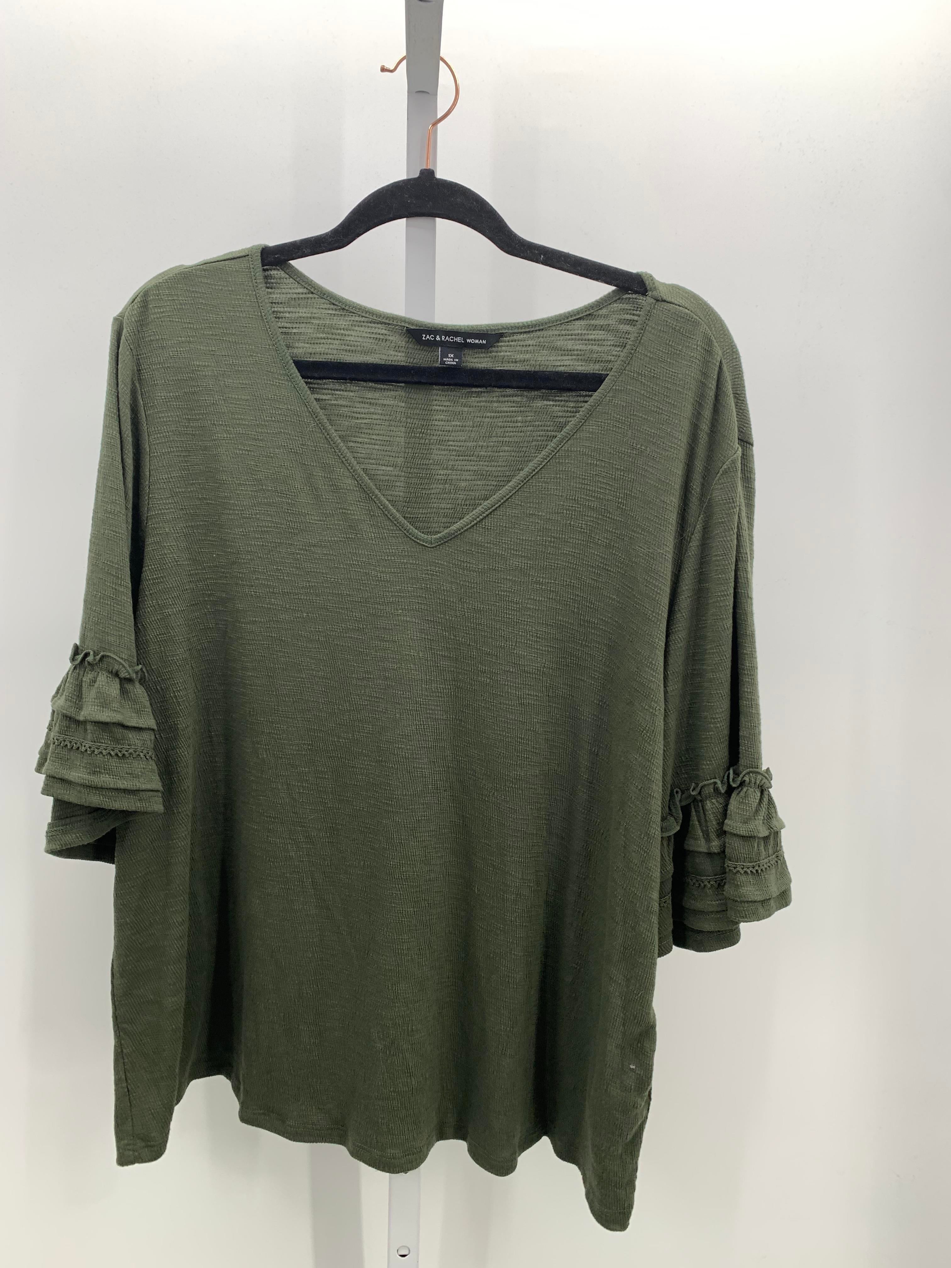 Zac & Rachel Size 1X Womens Short Sleeve Shirt