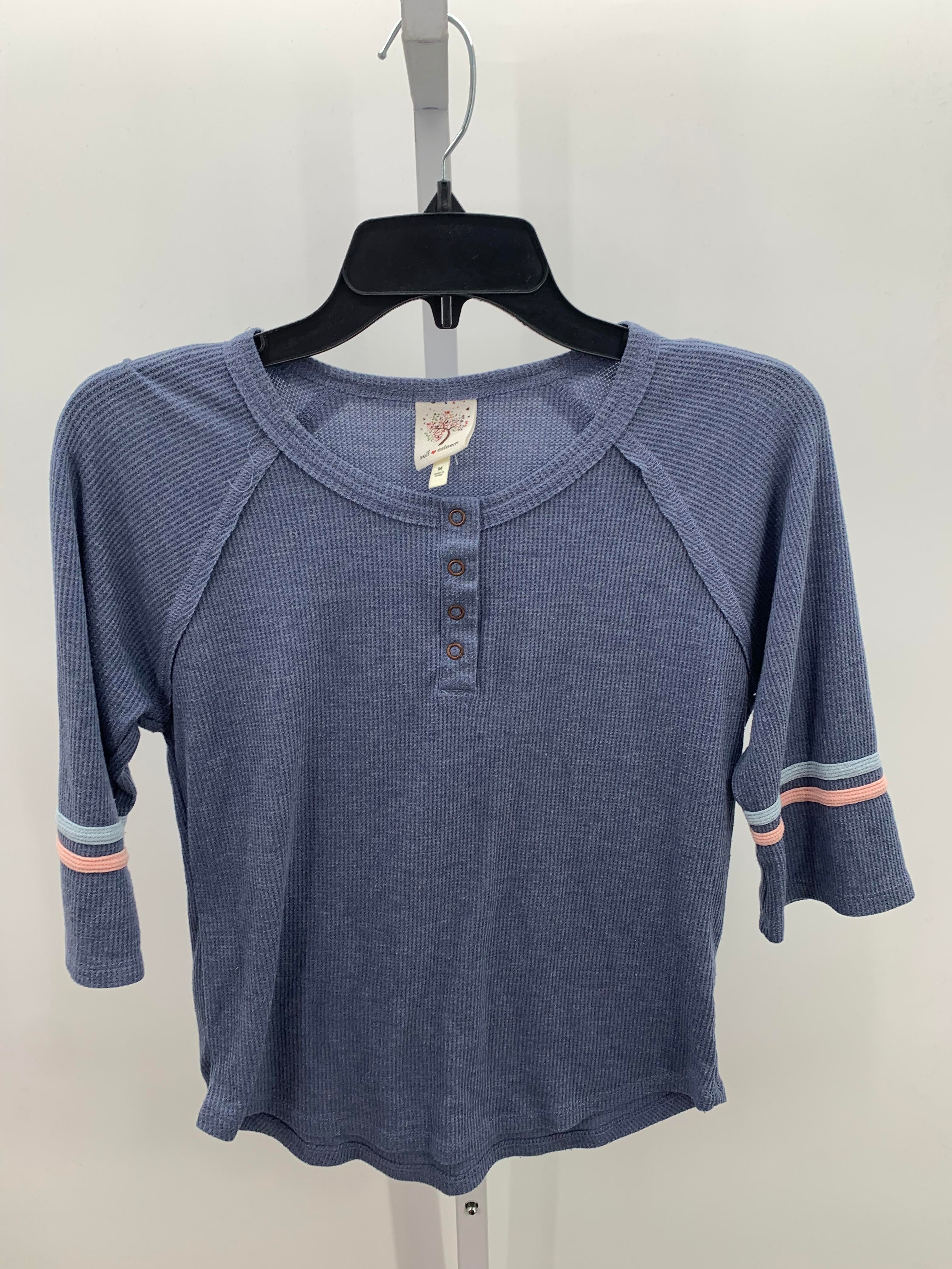 Self Esteem Size Medium Juniors 3/4 Sleeve Shirt