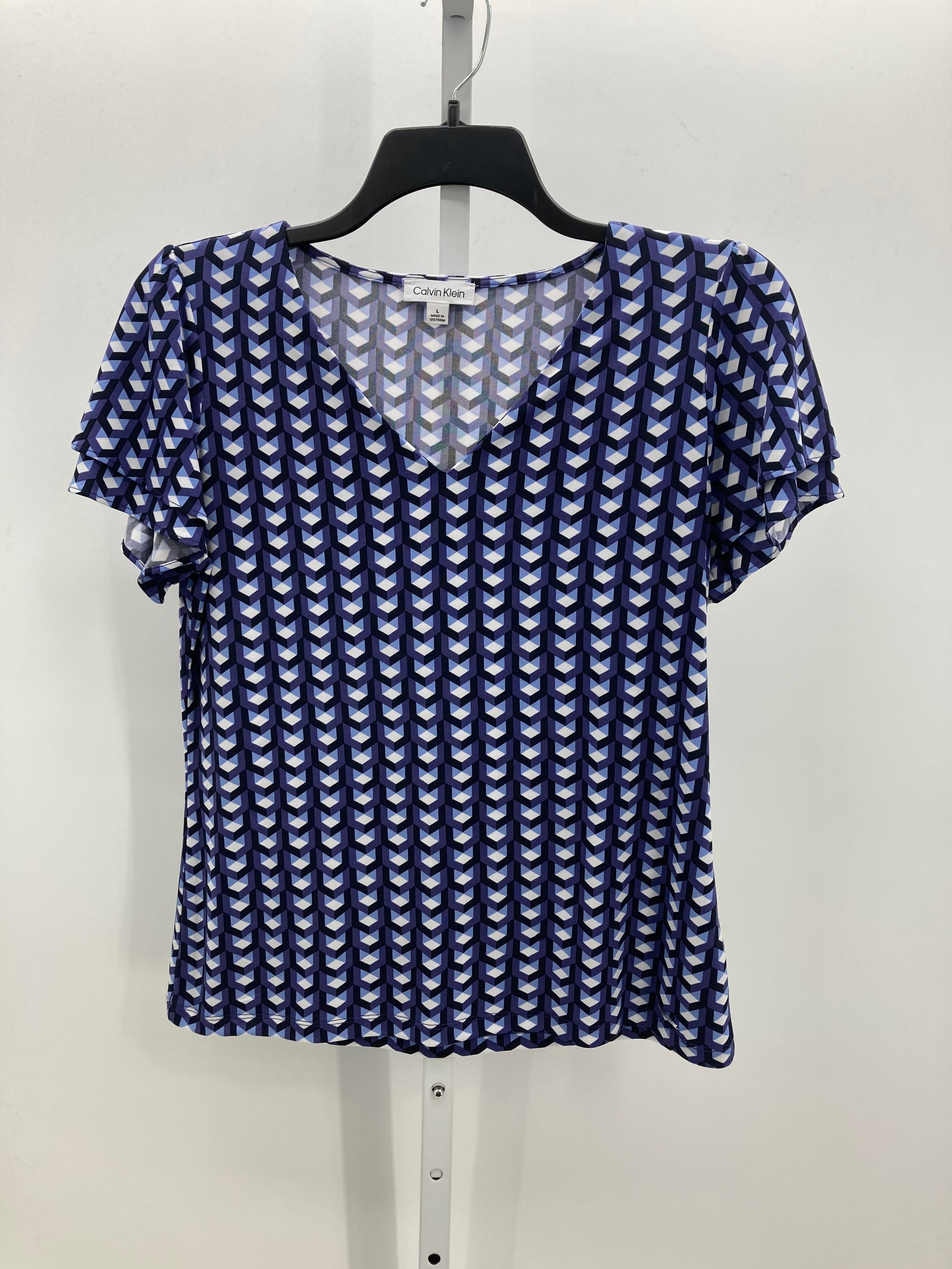 Calvin Klein Size Large Misses Short Sleeve Shirt