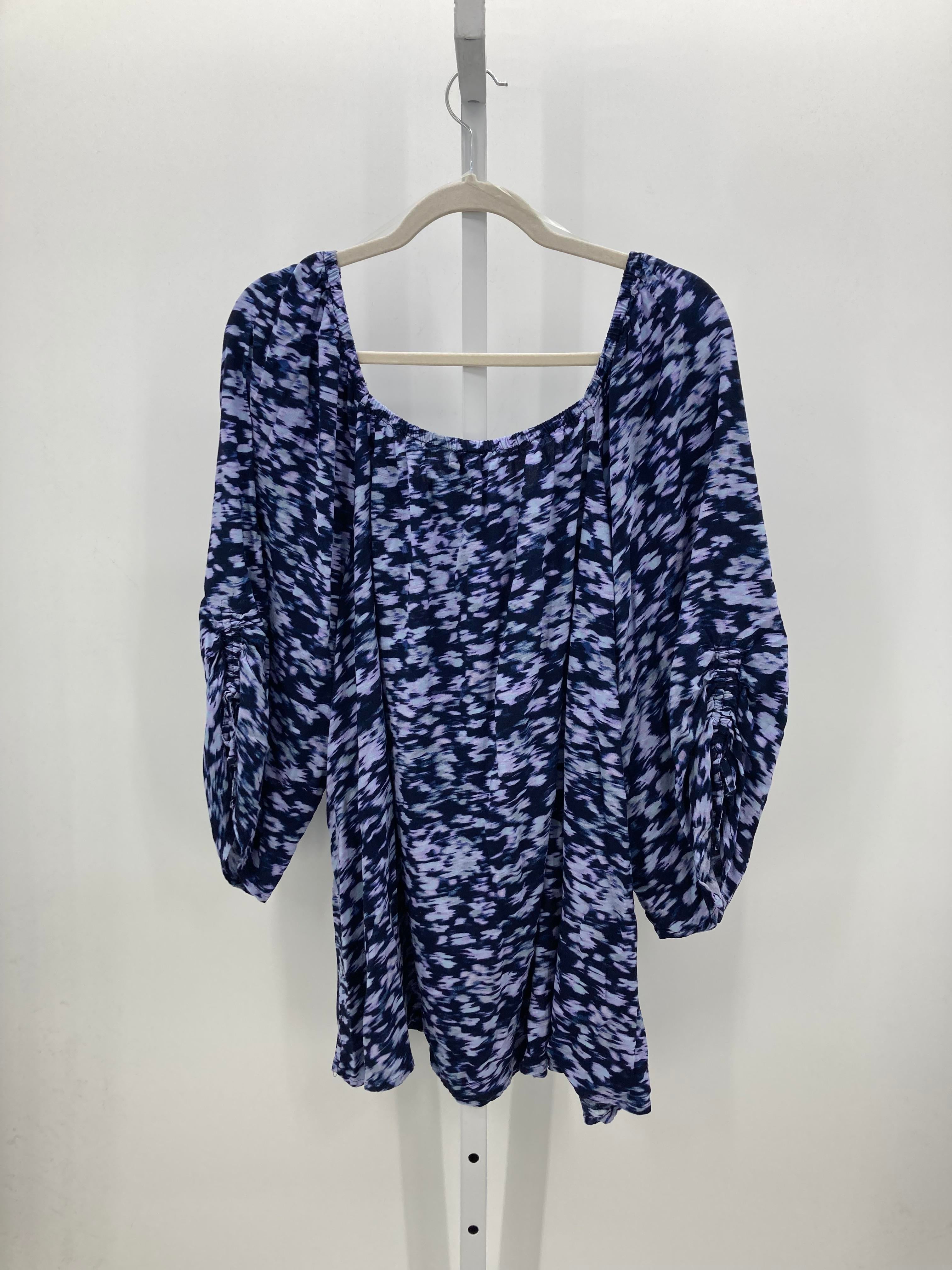 Terra & Sky Size 2X Womens Short Sleeve Shirt