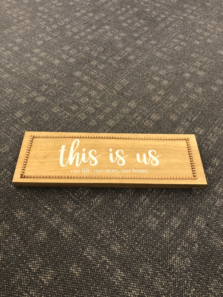 THIS IS US WOODEN WALL HANGING.
