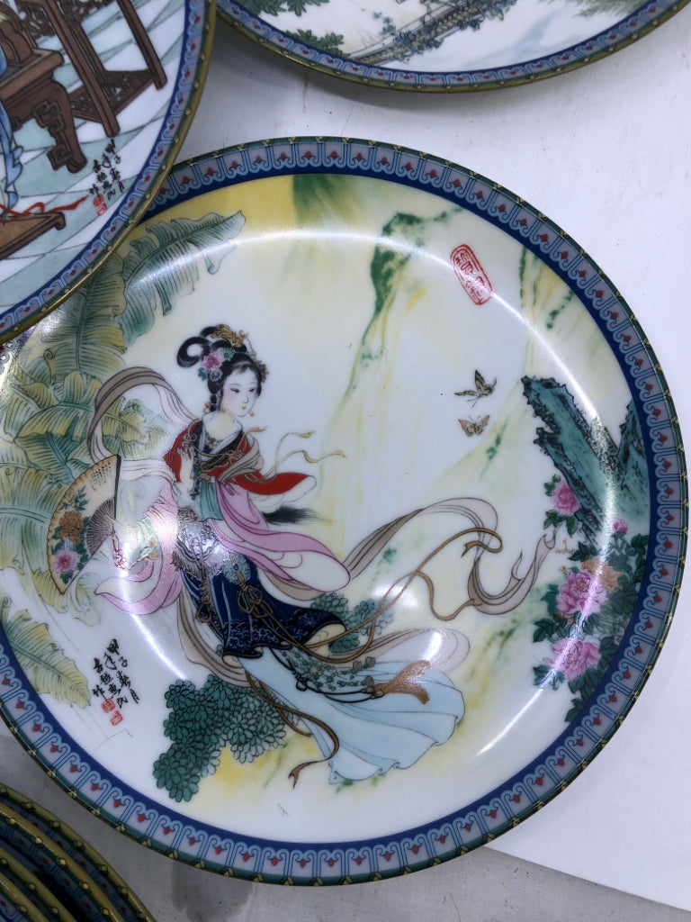 10 ASIAN STYLE PLATES.