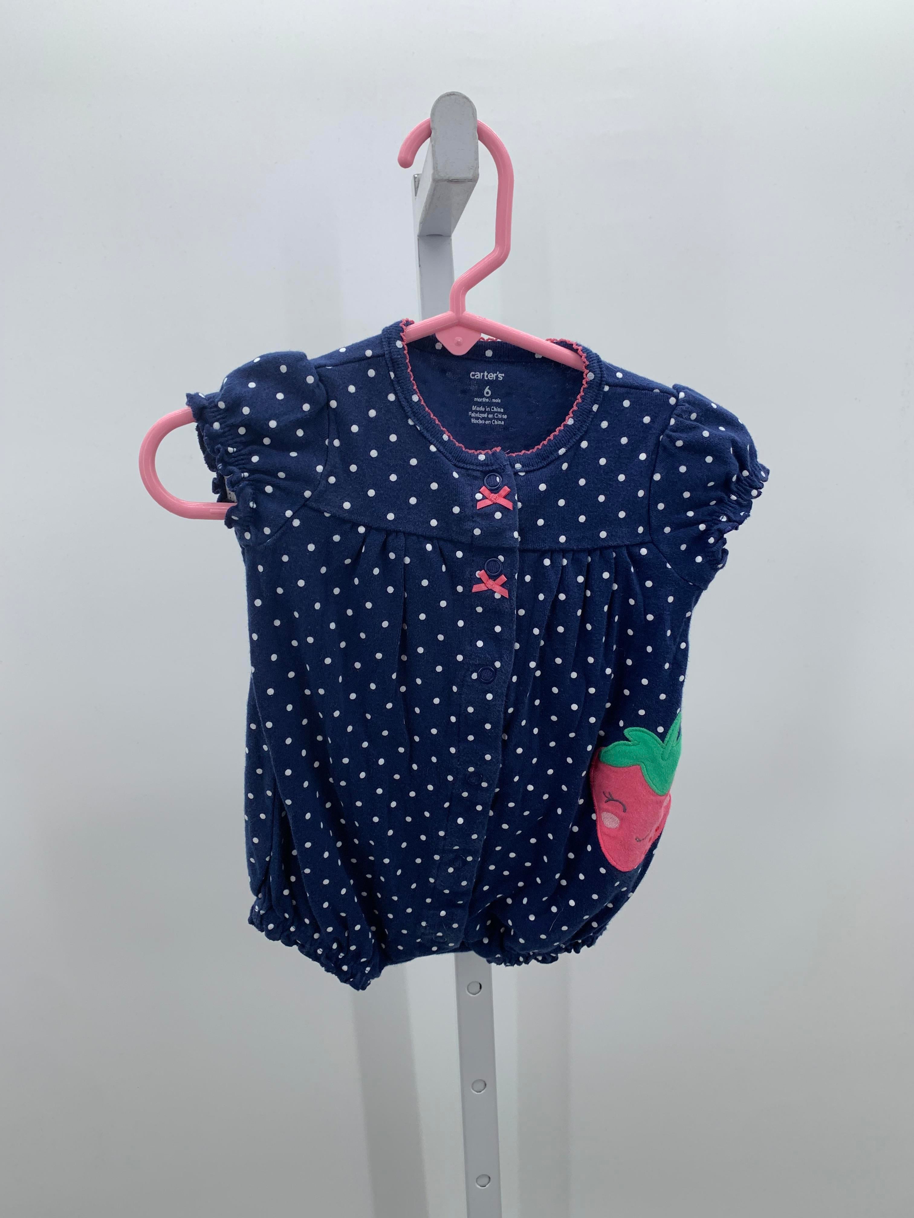 Carters Size 6 Months Girls Short Slv. Romper