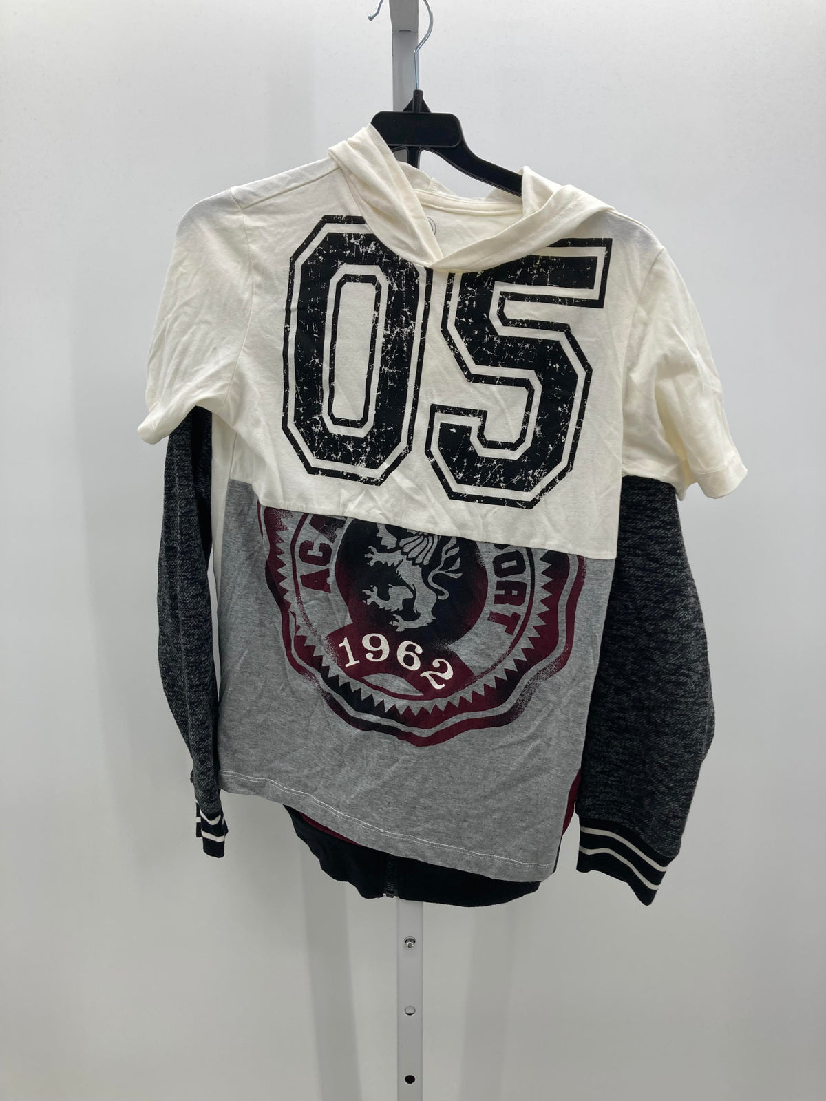 GRAPHIC SHIRT ZIP UP SWEATER