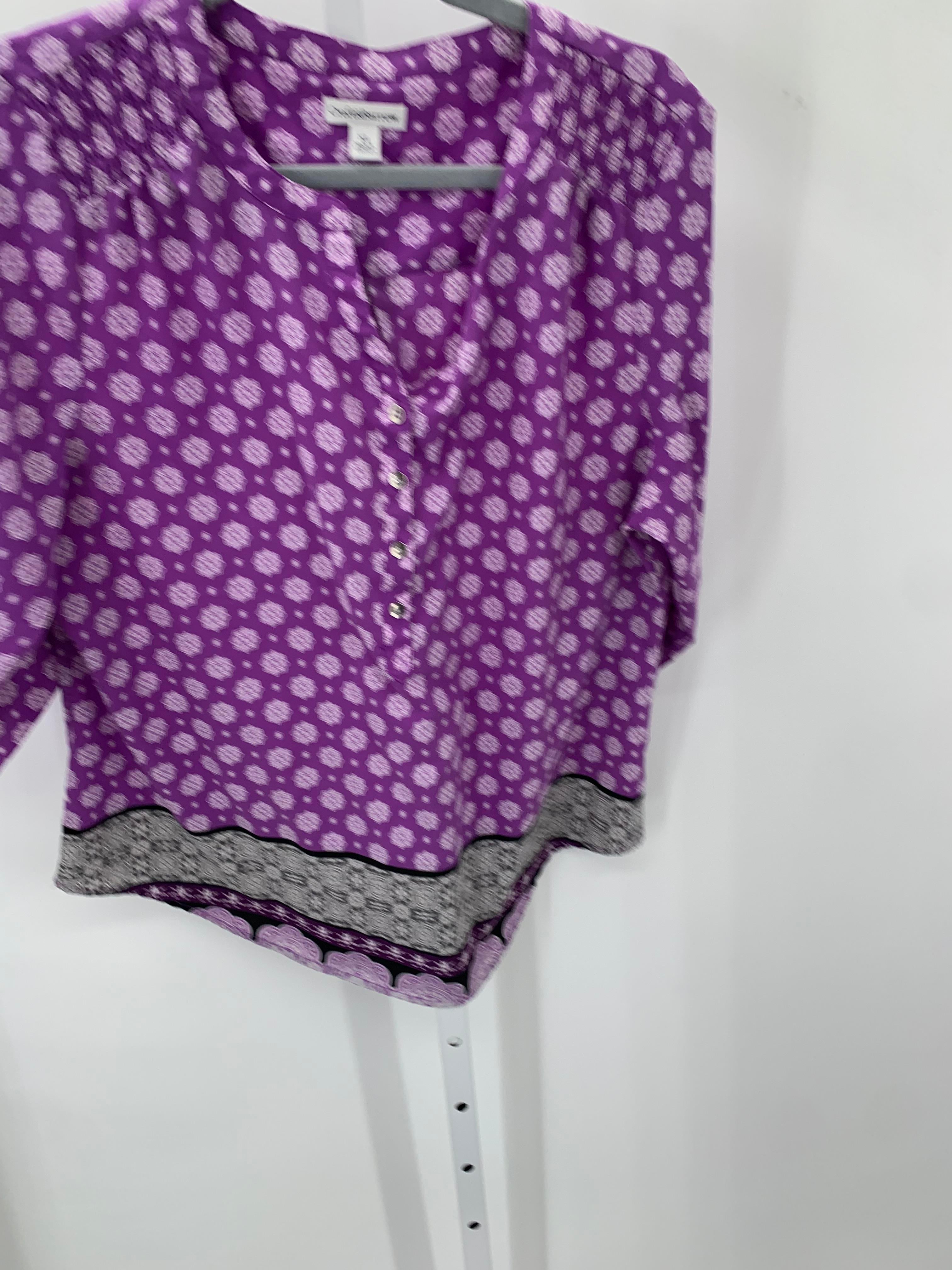 Croft & Barrow Size Extra Large Misses 3/4 Sleeve Shirt