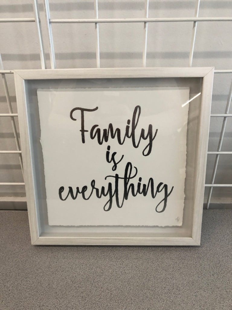 FAMILY IS EVERYTHING FRAMED ARTWORK.