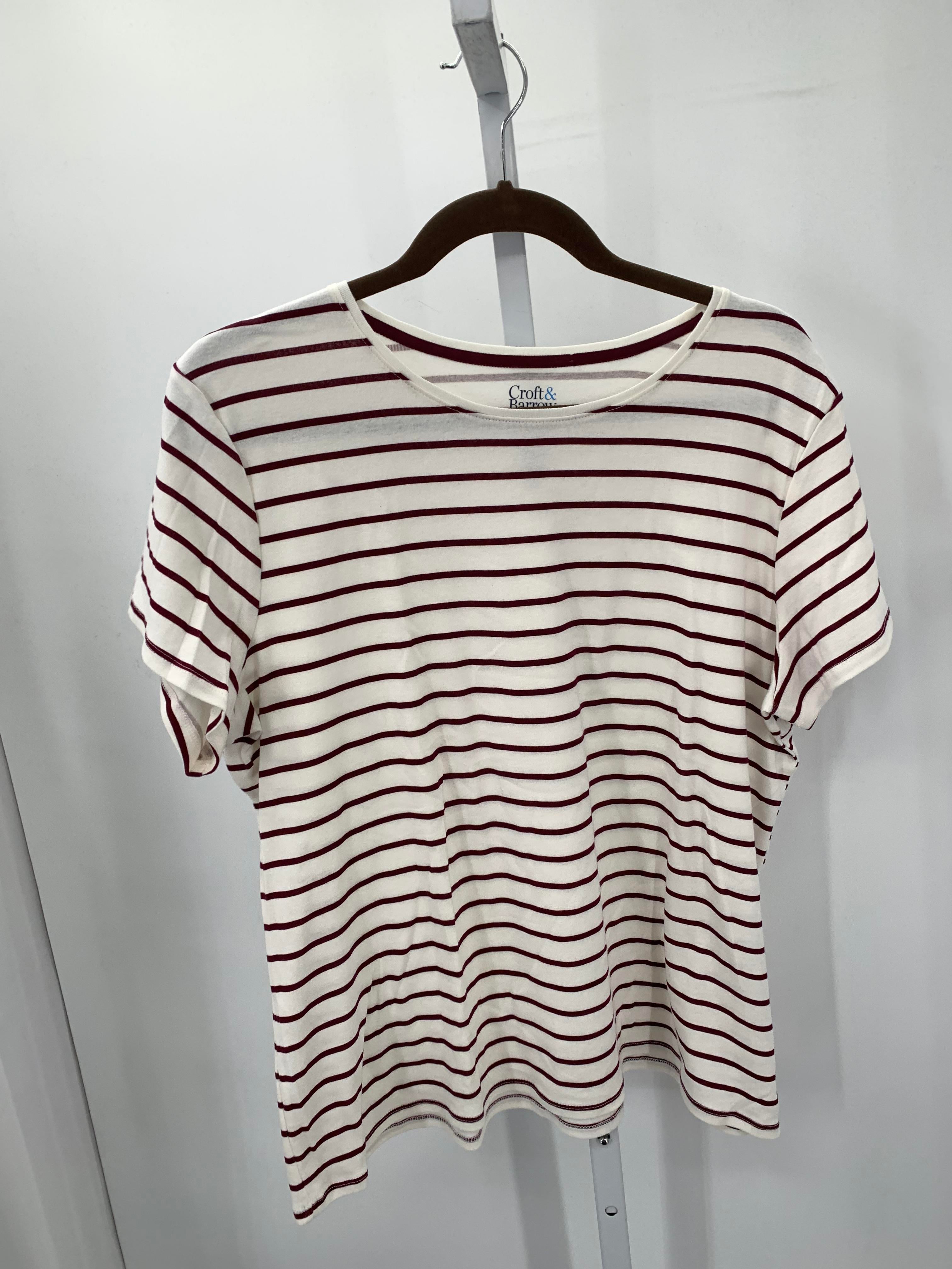 Croft & Barrow Size Extra Large Misses Short Sleeve Shirt
