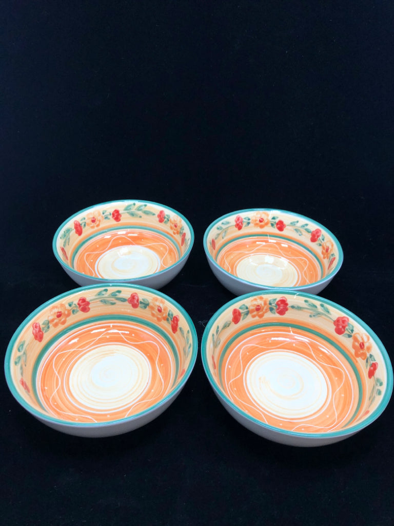 12PC FLORAL TERRACE SVC FOR 4.