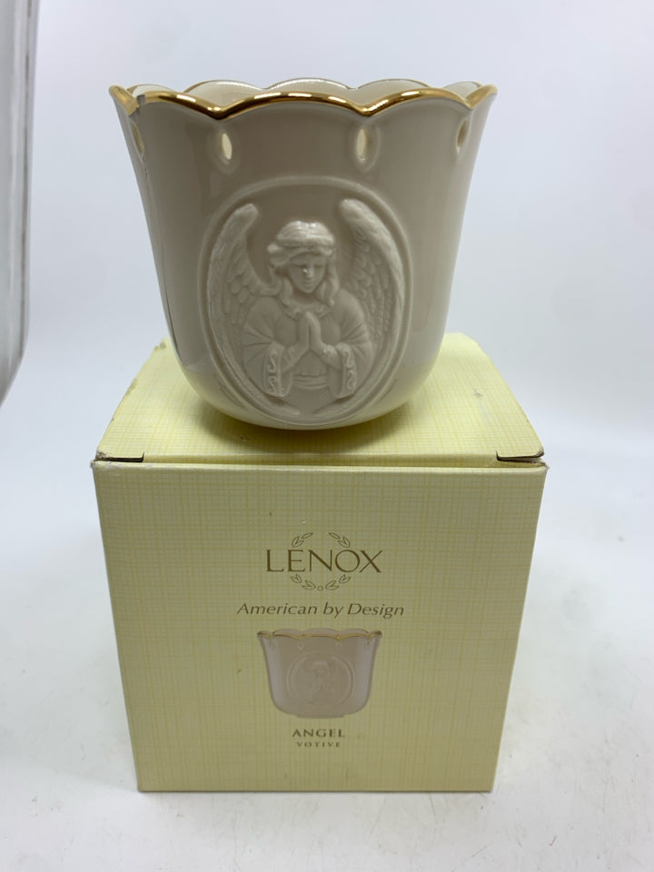LENOX ANGEL VOTIVE IN BOX.