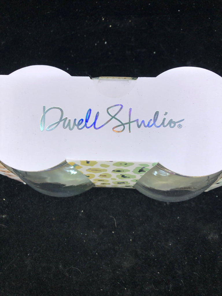 NIB 2 IRIDESCENT STEMLESS GLASSES.