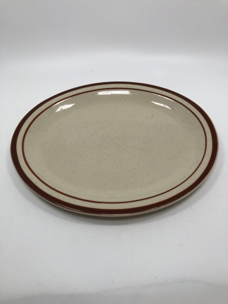 SYSCOWARE BROWN RIMMED PLATTER.