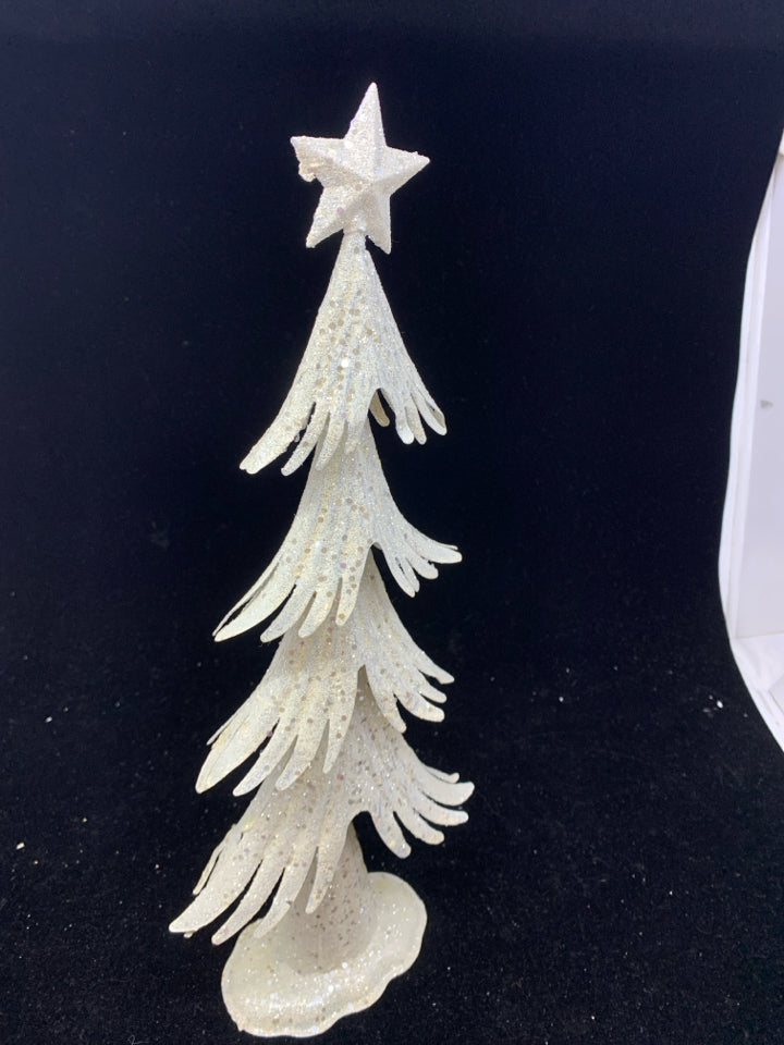METAL WHITE GLITTER TREE.