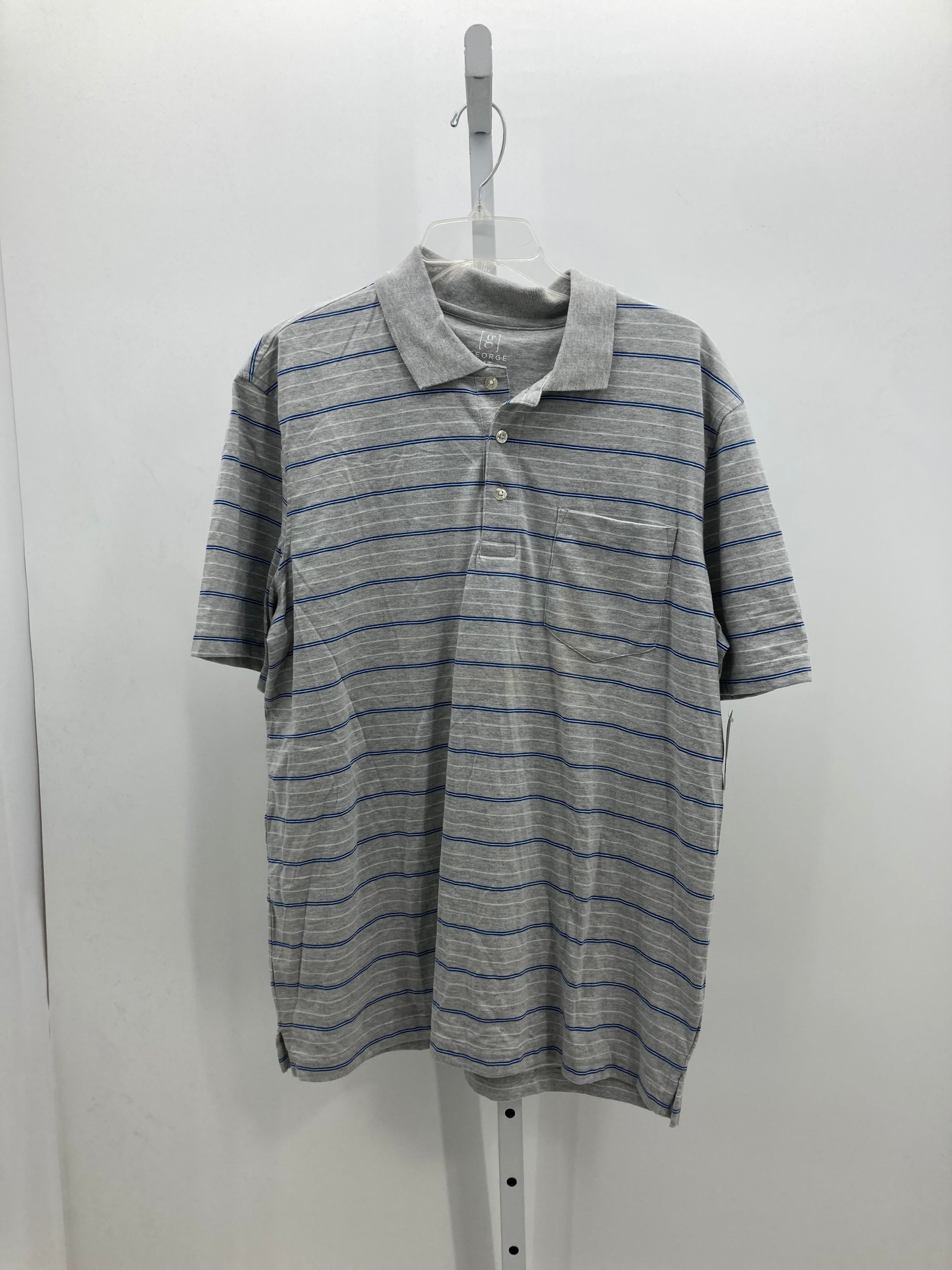 NEW BLUE WHITE STRIPES POLO