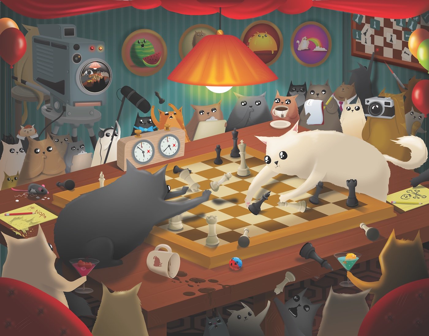 Cats Playing Chess (500) (Other) -