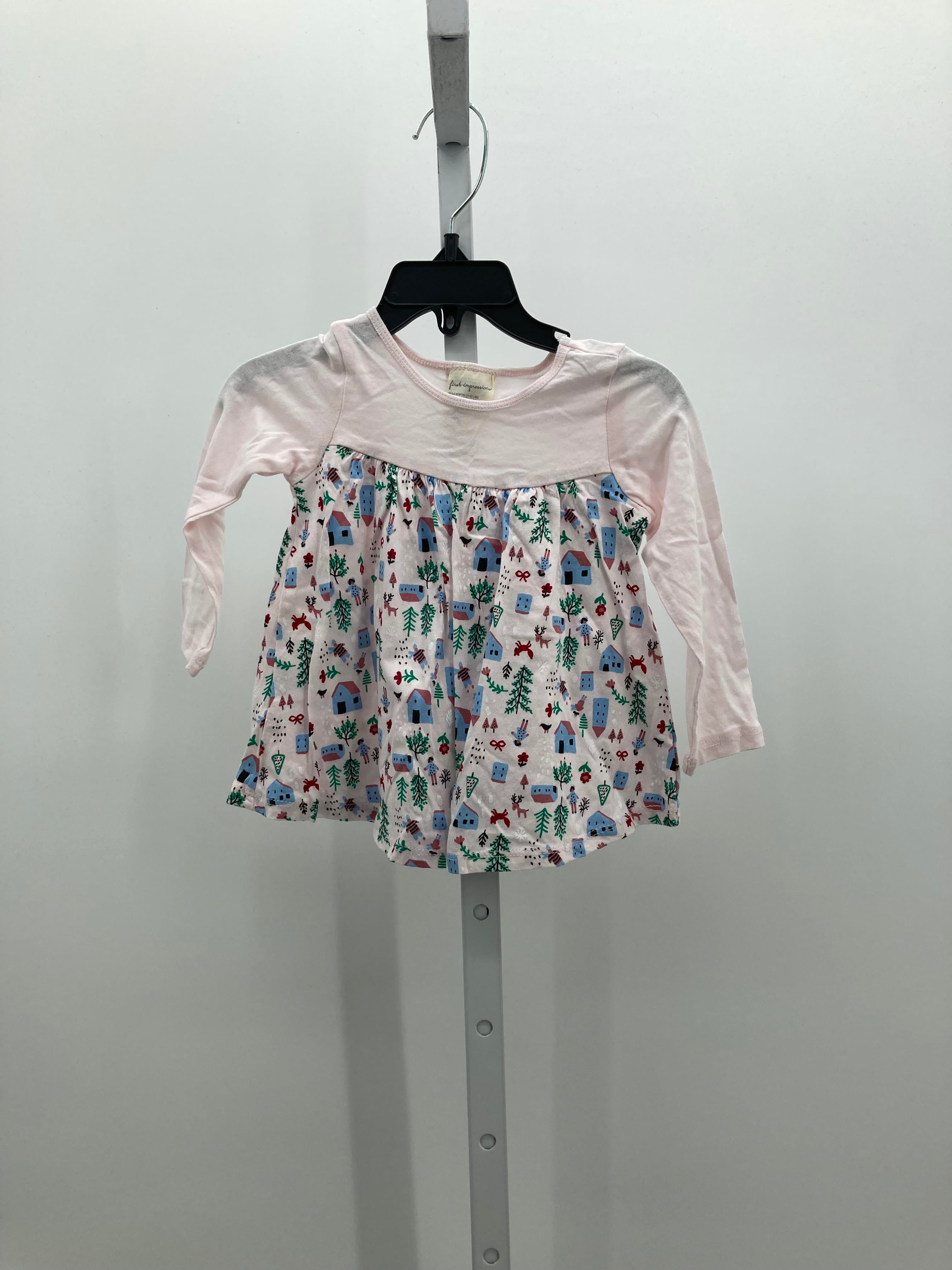 First Impressions Size 6-9 mon Girls Long Sleeve Dress