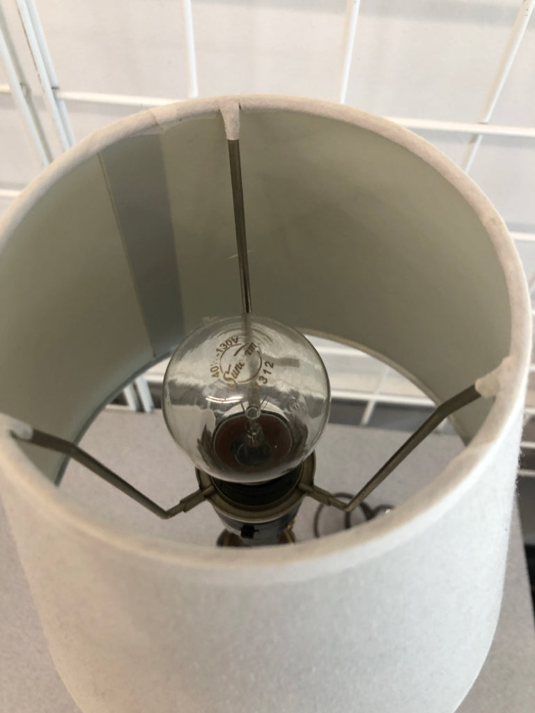 SM BLACK LAMP W/CONE SHADE.