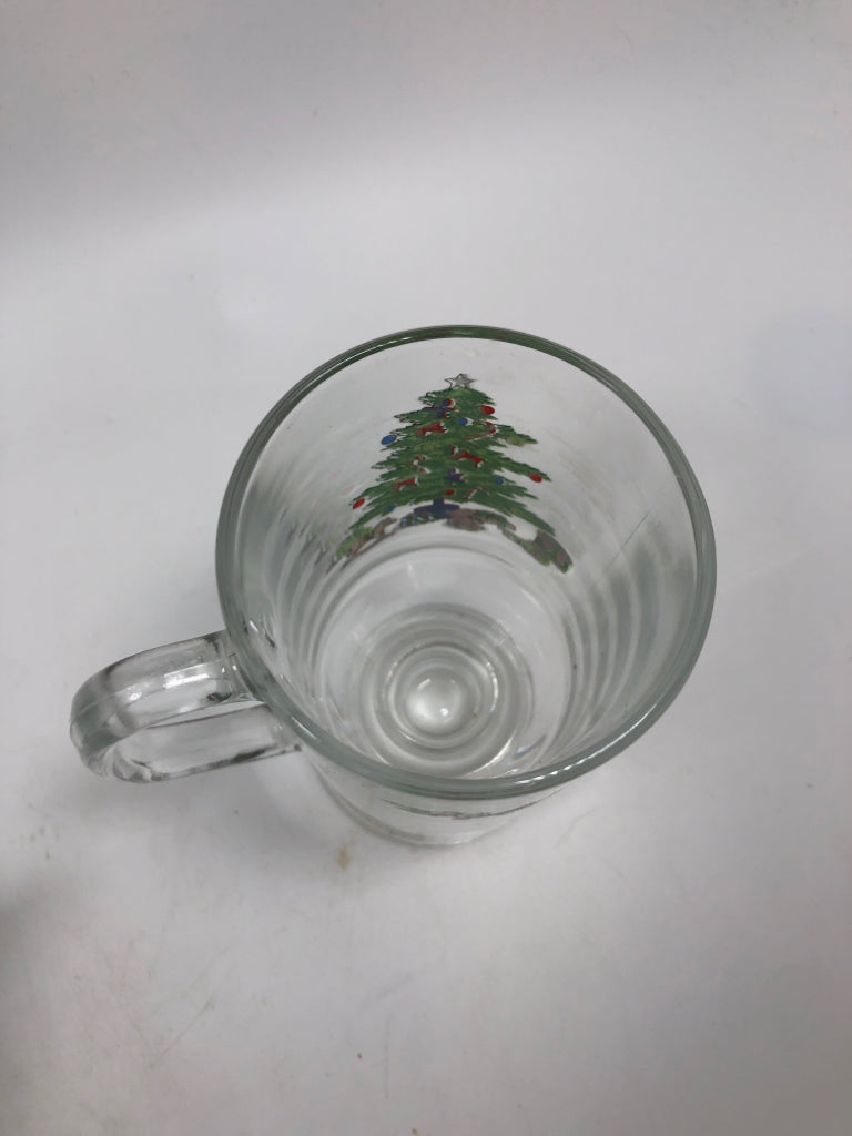 4 FOOTED CHRISTMAS TREE IRISH COFFEE CUPS