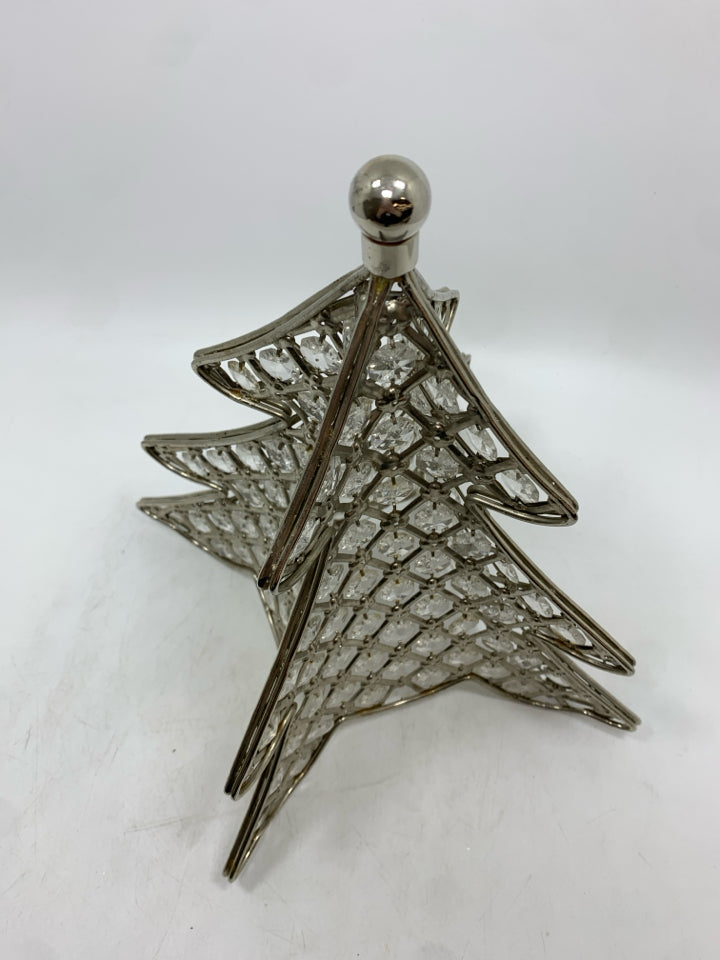 MED JEWELED WINTER TREE W/SILVER BASE.