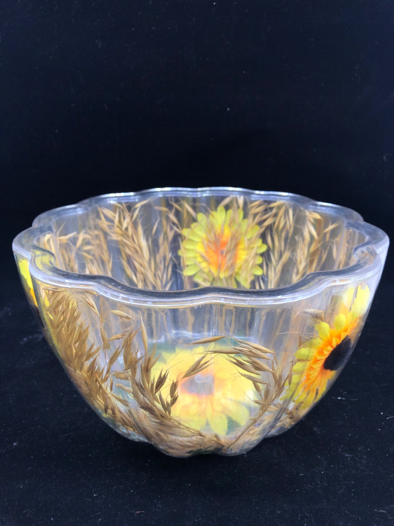 SUNFLOWER DOUBLE INSULATION ICE BUCKET/ BOWL.