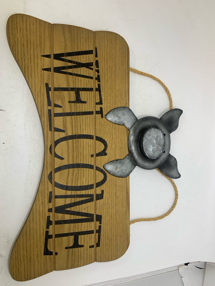 WELCOME W/ GALVANIZED PIG.