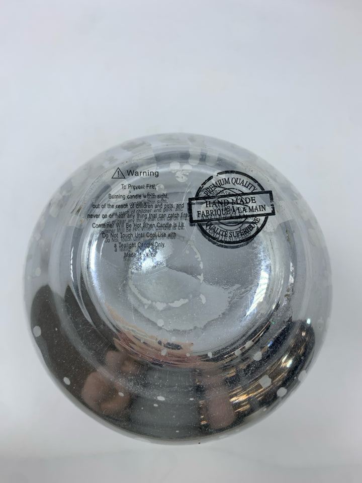 SM MERCURY GLASS VASE.