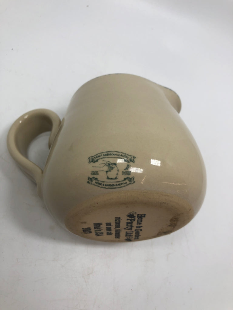GARDEN PARTY STONEWARE SUNFLOWER CREAMER.