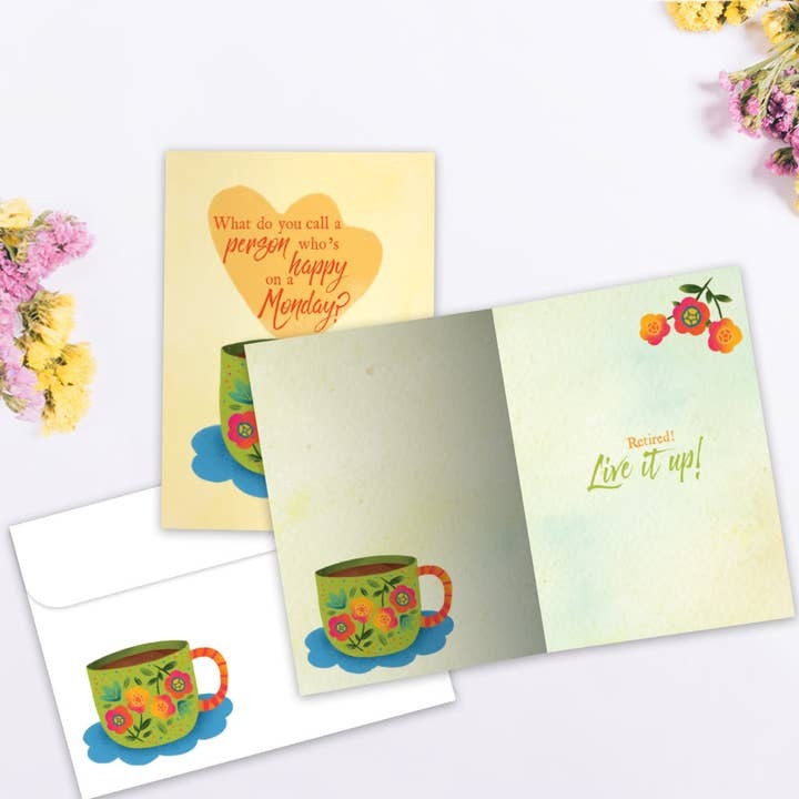 Happy Coffee, Retirement Card