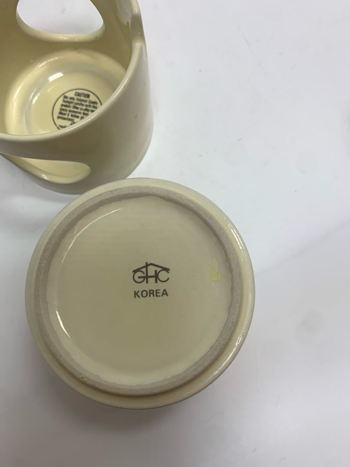 3PC CERAMIC POTPOURRI SIMMERING POT.