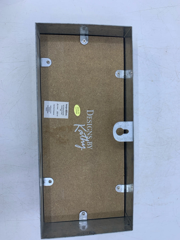 GALVANIZED FRAME SILENT NIGHT HOLY NIGHT WALL HANGING.