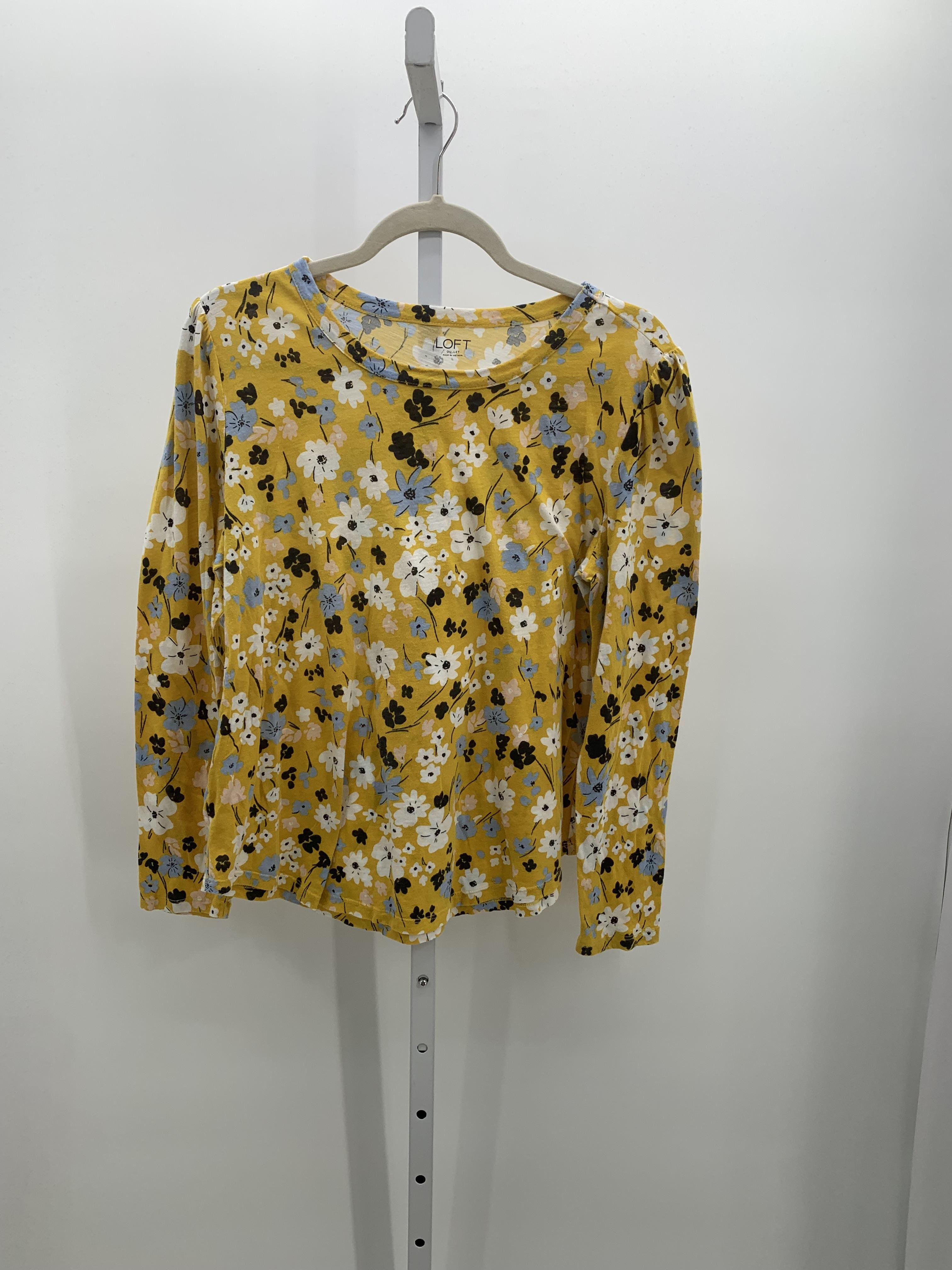 Loft Size Large Misses Long Sleeve Shirt