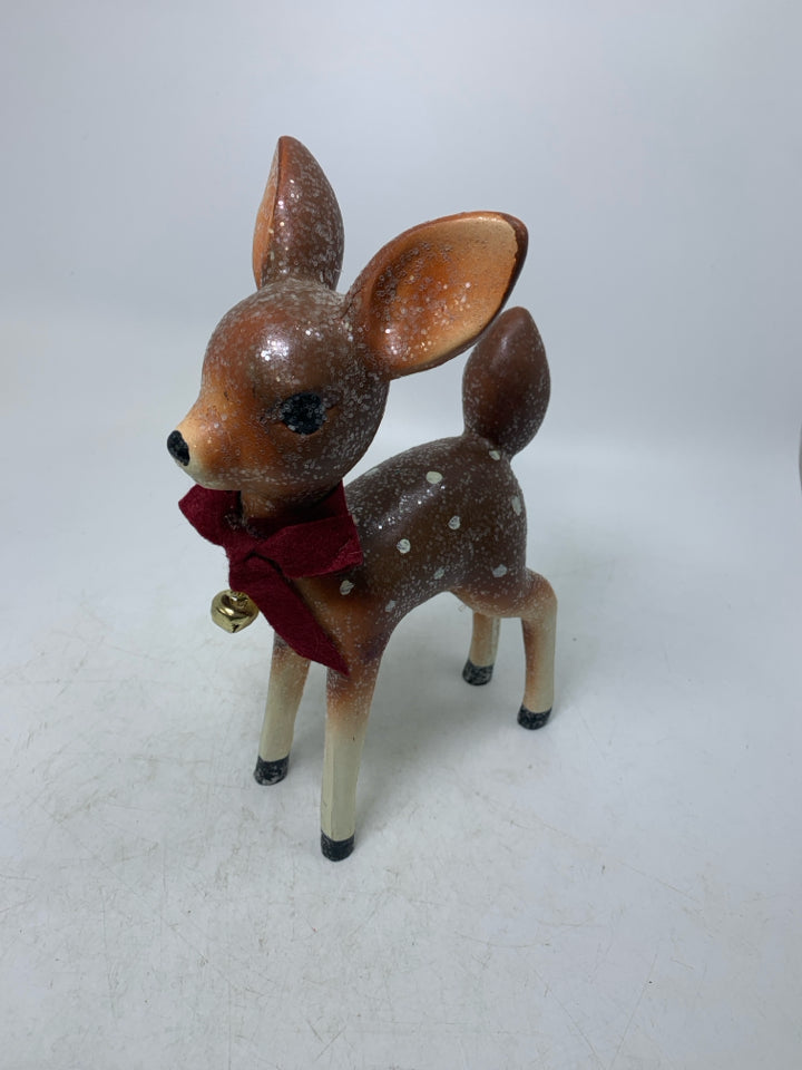SPARKLE FAWN W/ RED BOW 9.