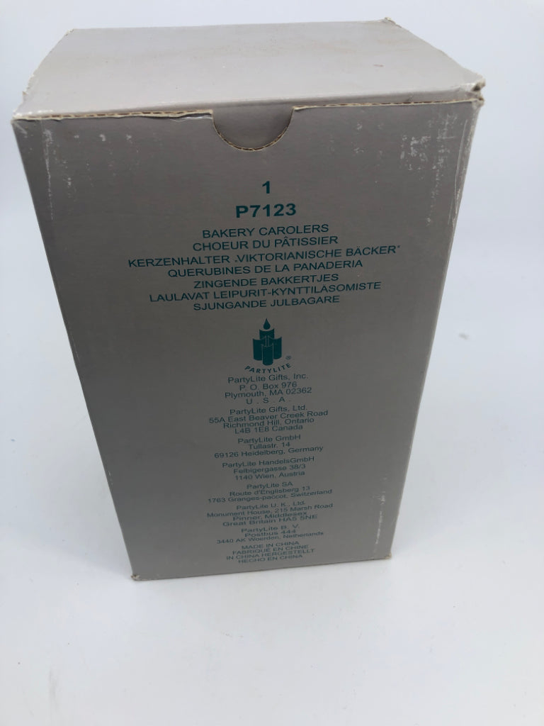 NIB PARTYLITE BAKERY CAROLERS TEA LIGHT HOLDER
