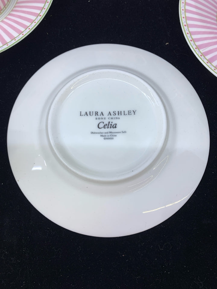 LAURA ASHLEY TEACUP/SAUCER SET W/BOX.